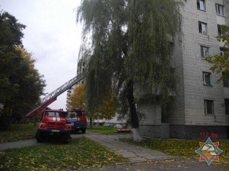 Спасатели эвакуировали гомельчанку из горящей квартиры