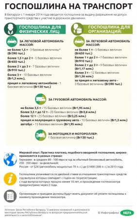 МНС рассказало о порядке уплаты госпошлины на транспорт