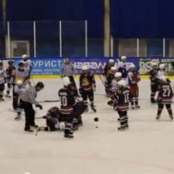 Детская драка на хоккейном матче в Гомеле