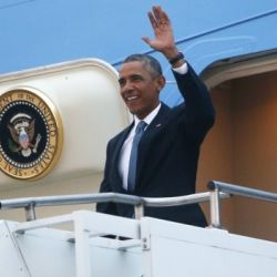 Барак Обама прибыл на встречу с тремя балтийскими президентами