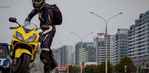  Преследование бесправного мотоциклиста в центре Гомеля