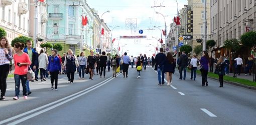 В каждом квартале Гомеля ощущался праздник