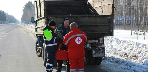 ГАИ и Красный Крест позаботились об автомобилистах в сильный мороз