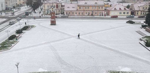 В Гродно выпал первый снег