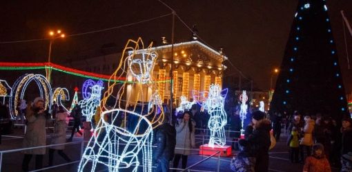 В Гомеле зажгли главную зеленую красавицу